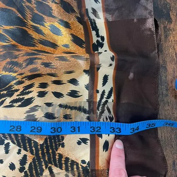 Women's Animal Print Blouse Kaftan Cover-Up One Size Mumu Old Money Mob Wife - Picture 9 of 10